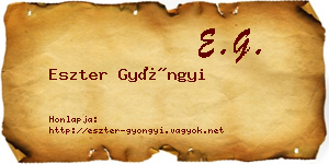 Eszter Gyöngyi névjegykártya