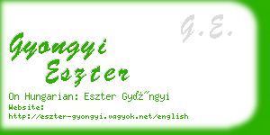 gyongyi eszter business card
